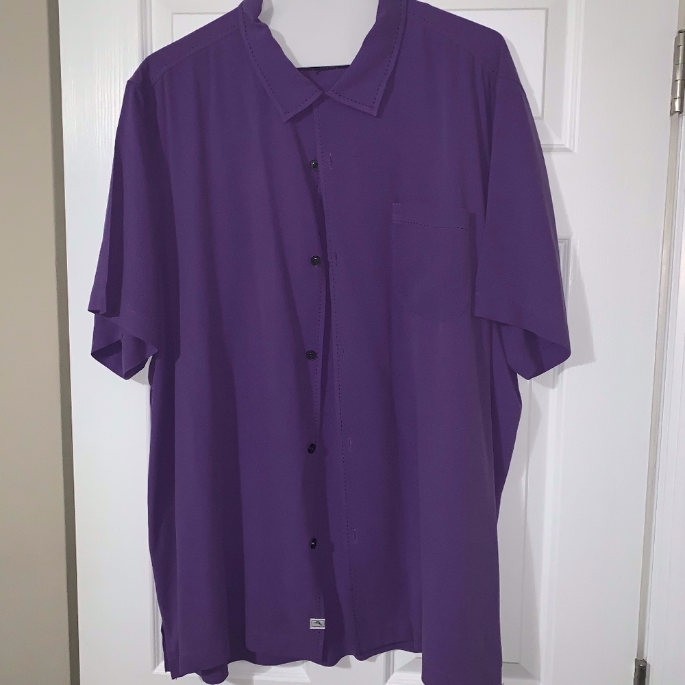 Tommy Bahama Purple Camp Shirt XXL